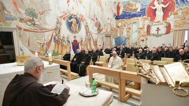 P. Cantalamessa en la cuarta predicación de Cuaresma, ante el Santo Padre y la los miembros de la Curia Romana