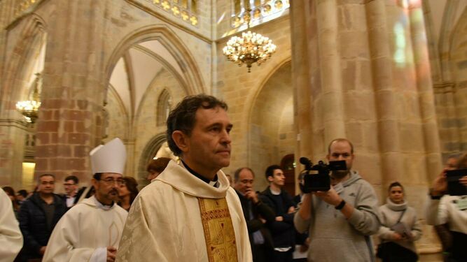 El nuevo auxiliar de Bilbao, Joseba Segura, hoy en su ordenación episcopal