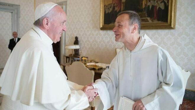 Audiencia del Papa con el hermano Alois de Taizé