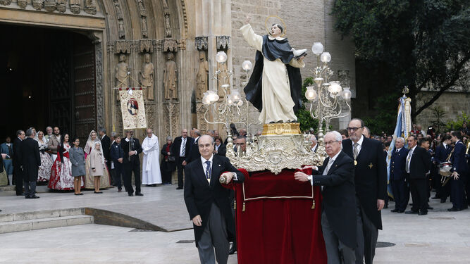 La imagen del santo dominico del Altar del Mercat