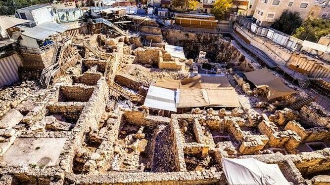 La zona de excavación del aparcamiento Givati, en la Ciudad de David