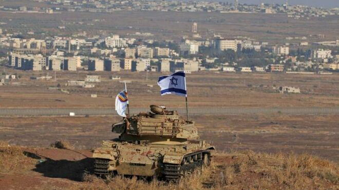 Tanque israelí en territorios ocupados