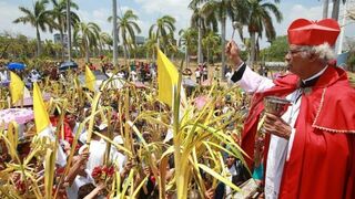 El cardenal de Managua, Leopoldo Brenes, lidera las celebraciones del Domingo de Ramos