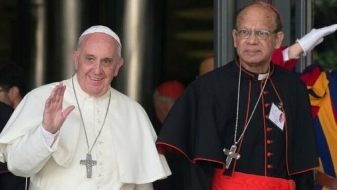 El cardenal Gracias, con el Papa Francisco