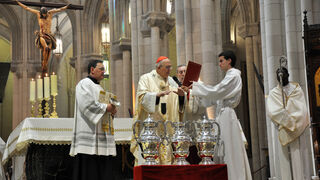 Cardenal Osoro durante la tradicional Misa Crismal