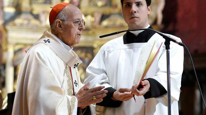 Ricardo Blázquez, durante la misa crismal