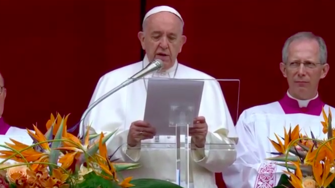 Francisco, durante su mensaje de Pascua