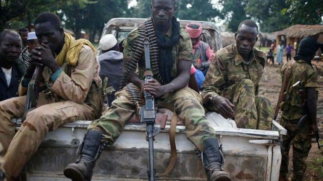 Soldados en Bakouma, República Centroafricana