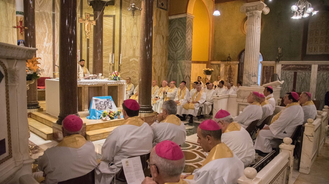 Misa en la iglesia argentina en Roma