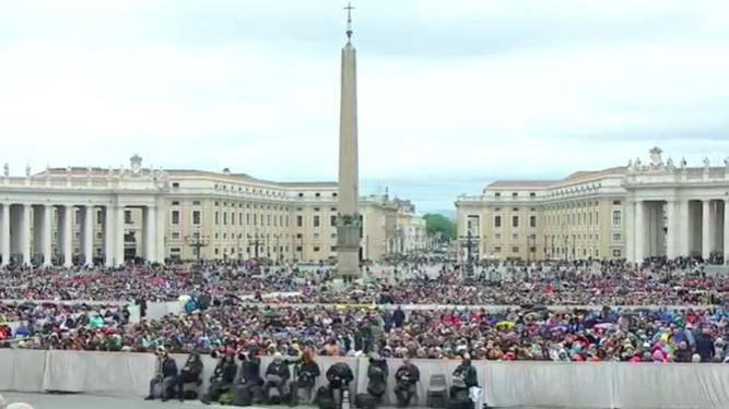 Audiencia de hoy en la plaza de San Pedro