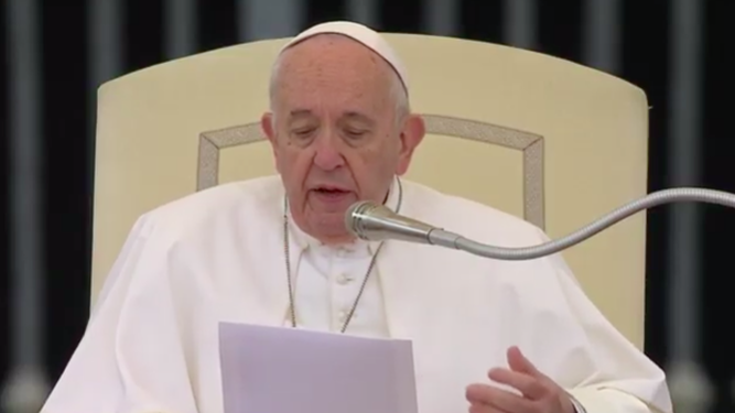 Francisco, durante la audiencia