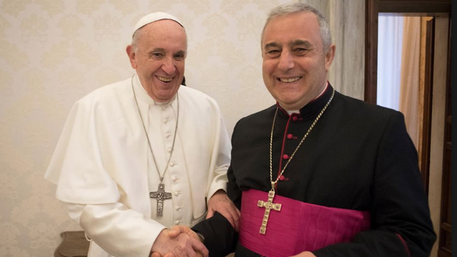 El Papa saluda a Bruno Musaró