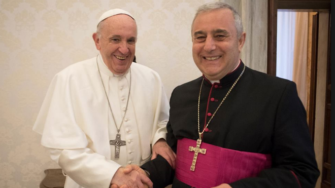 El Papa saluda a Bruno Musaró