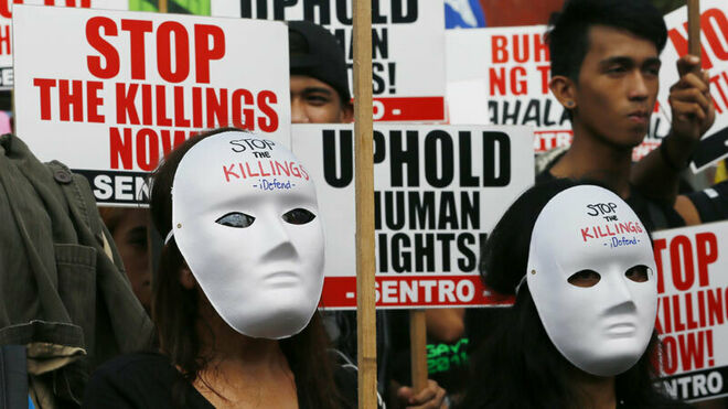 Protesta contra la restauración de la pena de muerte en Filipinas
