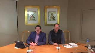 Basilio Álvarez y Adolfo Lamata durante Curso de Protección de Menores organizado por el Instituto Teológico de Vida Religiosa (ITVR)