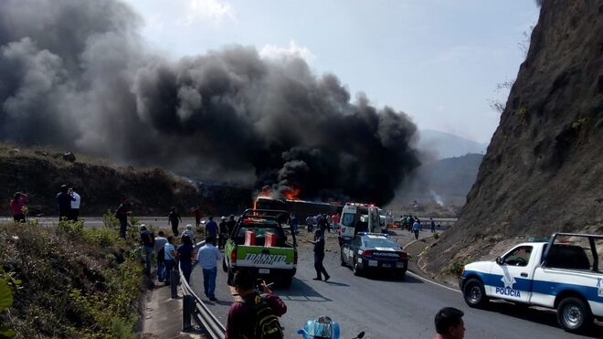 Accidente de autobús en la carretera Veracruz-Puebla