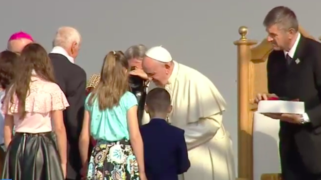 Francisco, con una de las familias