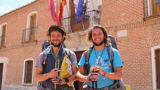 Los peregrinos Andrea Martello y Adrián Pelayo