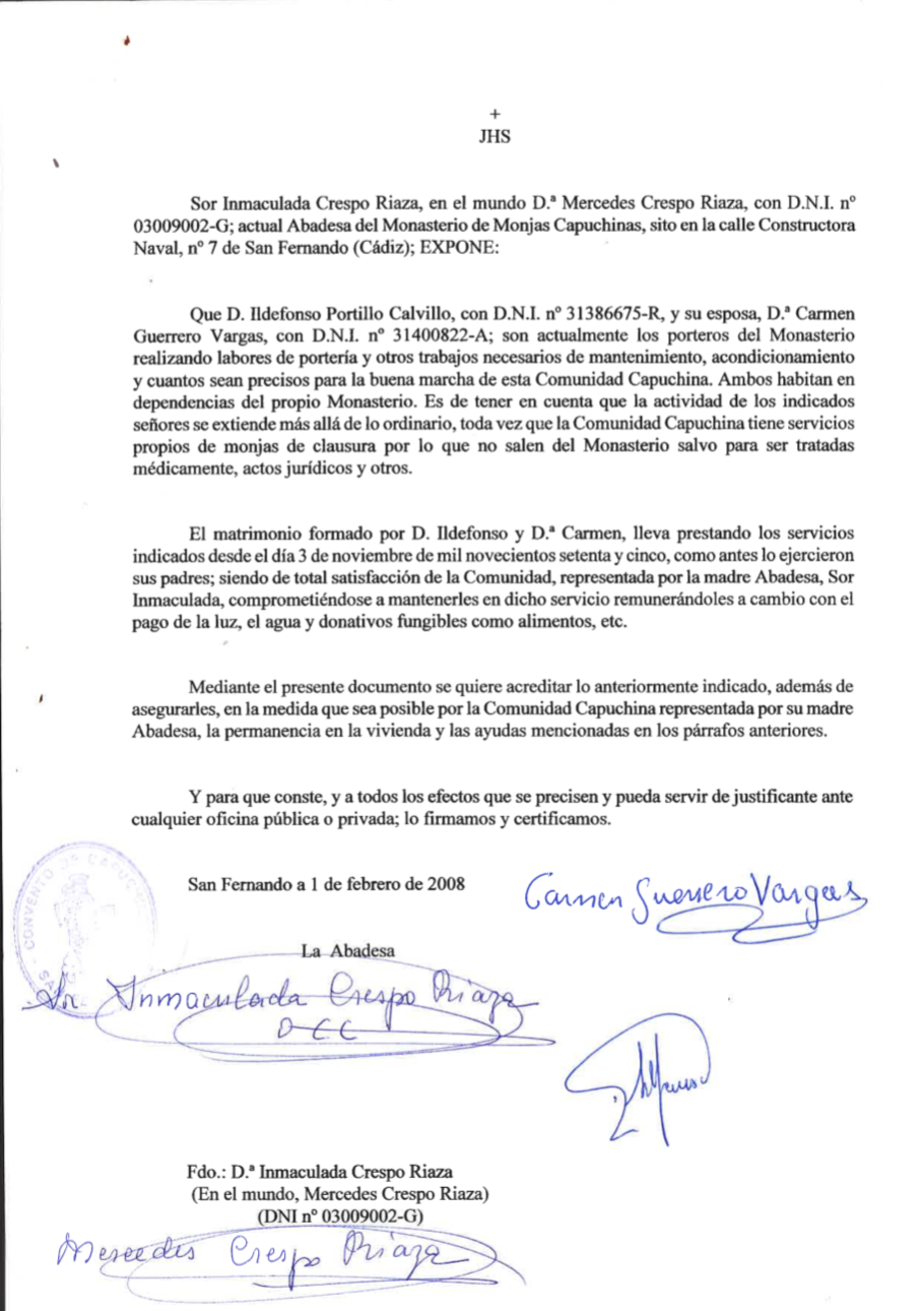 Carta de la abadesa