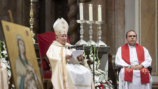 El cardenal Cañizares durante la Vigilia de Pentecostés
