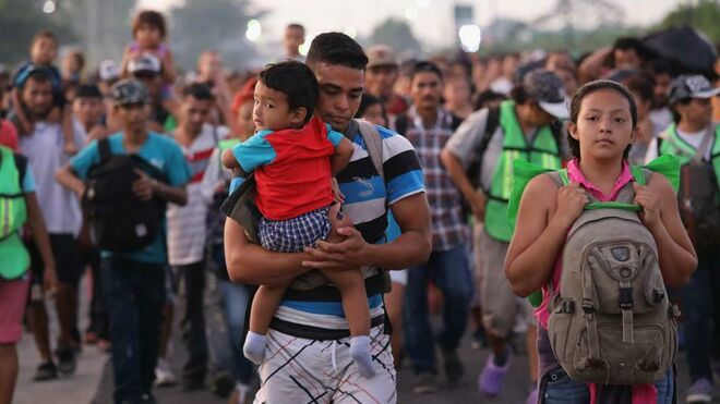 Migrantes en la frontera México-Guatemala