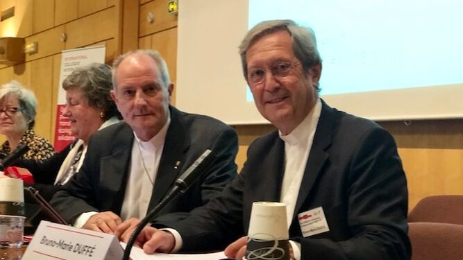 Duffé y Lugones en el Congreso de la OIT en París