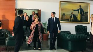 Michelle Bachelet en su visita a Venezuela