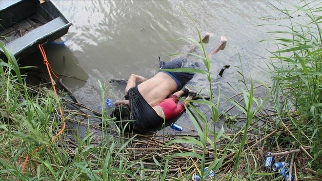 Óscar y Valeria, en el Río Bravo