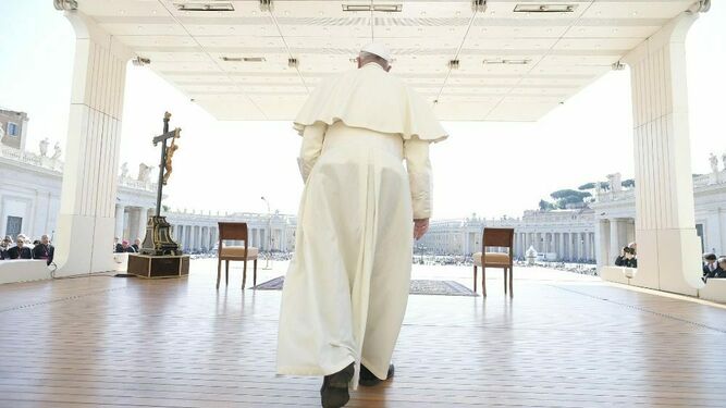 El Papa Francisco, hoy, en la audiencia de los miércoles