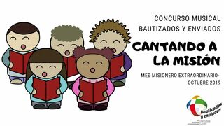 Cartel del concurso de composiciones, que tiene como finalidad  involucrar a los niños y adolescentes de todas las diócesis  en la misión evangelizadora de la Iglesia