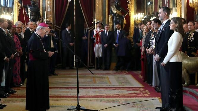 Fratini, el anterior nuncio, ante los reyes de España en 2018