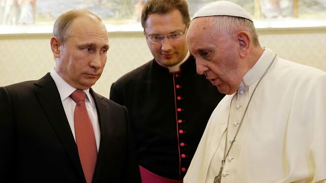 Vladimir Putin y el Papa Francisco