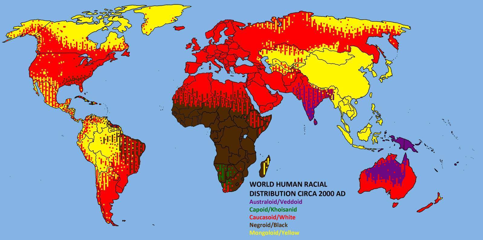 Mapa de razas humanas