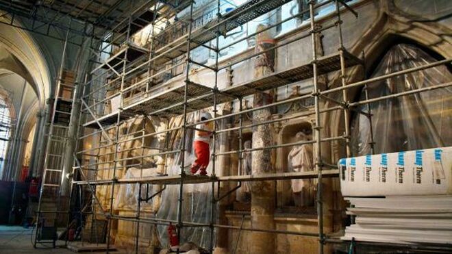 Trabajos en la Catedral de Palencia
