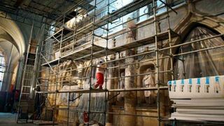 Trabajos en la Catedral de Palencia