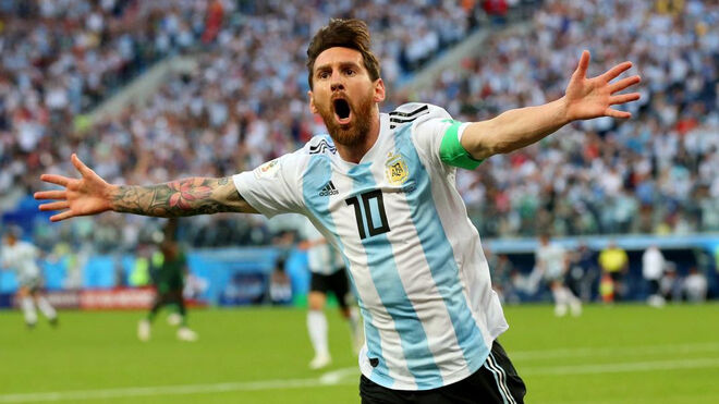 Messi, en celebración de una de las victorias de Argentina en la Copa América Brasil 2019