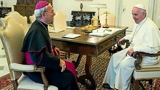 Renzo Fratini reunido con el Papa