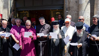 Protesta de las Iglesias contra la Corte Suprema de Jerusalén por la expropiación de bienes cristianos