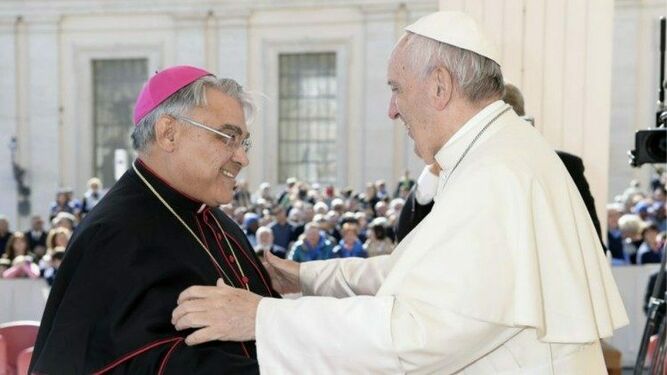 Marcello Semeraro, obispo de Albano, con el Papa Francisco
