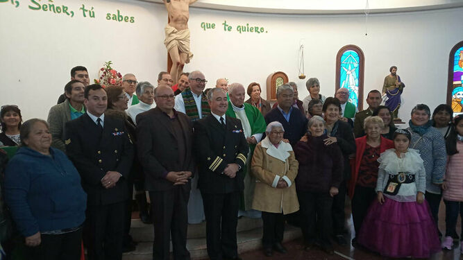 Cañizares en Puerto Huasco tras celebrar misa