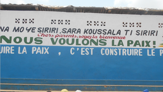 Cartel por la paz en Bangui