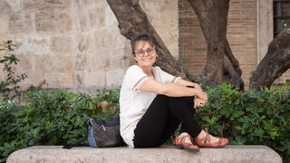 La misionera valenciana Eugenia Lloris, en una visita a Valencia en el pasado mes de junio. Firma: V. Gutiérrez