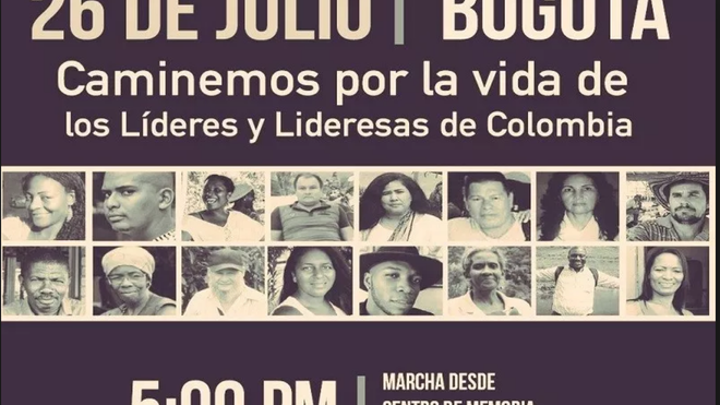 Marcha por la paz en Bogotá