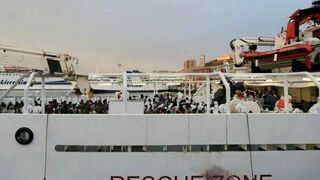 Los migrantes del Gregoretti