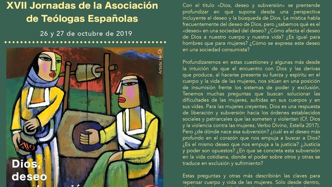 'Dios, deseo y subversión', eje de las jornadas de la Asociación de Teólogas Españolas