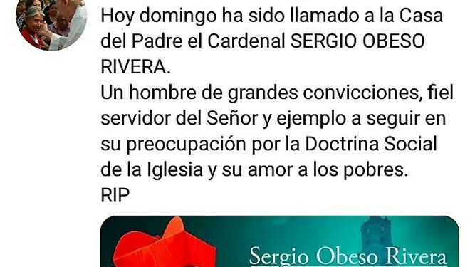 Obispo de Cuernavaca. Cardenal, ejemplo a seguir.