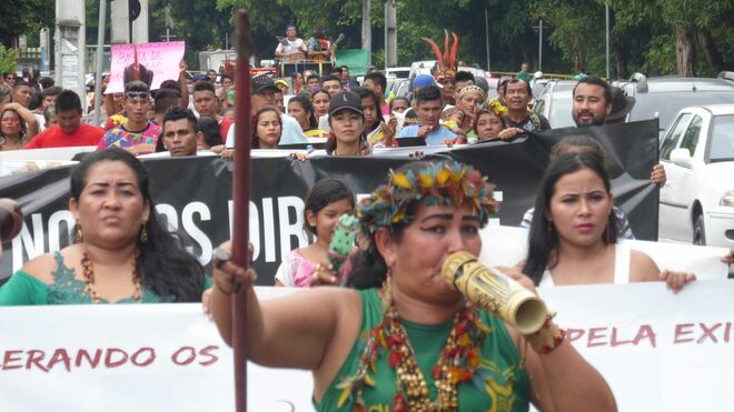 Organizaciones Indígenas en “Lucha por la Existencia y Vida Plena”, en la IV Marcha del estado de Amazonas