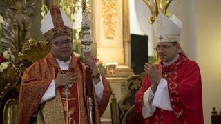 Sommertag (d), en la toma de posesión ayer del nuevo obispo de León Sócrates René Sándigo