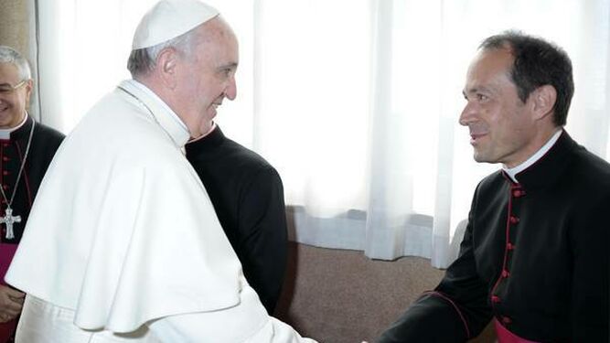 El Papa con Antoine Camilleri