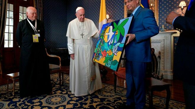 El Papa, con el presidente de Mauricio